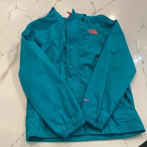 Girls Northface raincoat, M